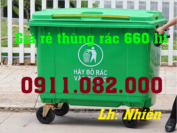 Thùng rác chất lượng giá rẻ- thùng rác 120l 240l 660l mẫu mã đẹp- lh 0911082000