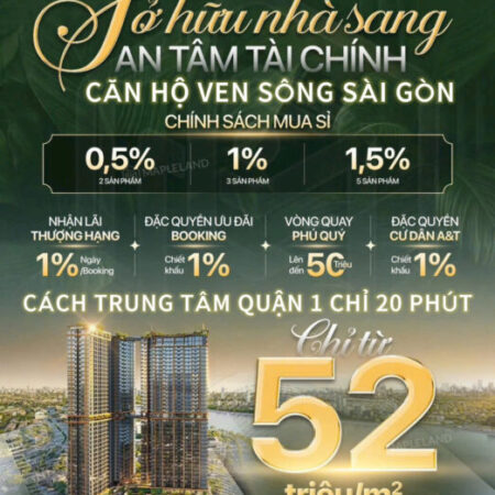 A&T SAIGON RIVERSIDE – CĂN HỘ RESORT BÊN SÔNG, CHỈ TỪ 1,9 TỶ – THUẬN AN, BÌNH DƯƠNG