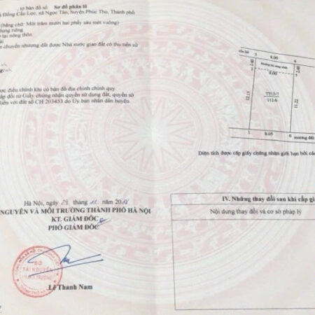 Bán đất KDC Phú Thịnh Ngọc Tảo, Phúc Thọ, Hà Nội, 48 triệu / m2, 135 m2, Chính chủ Hot!