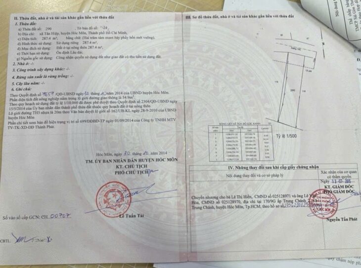 CHÍNH CHỦ CẦN BÁN NHÀ XƯỞNG TẠI Mặt Tiền Đường Lê Thị Lơ, Xã Tân Hiệp, Hóc Môn, HCM