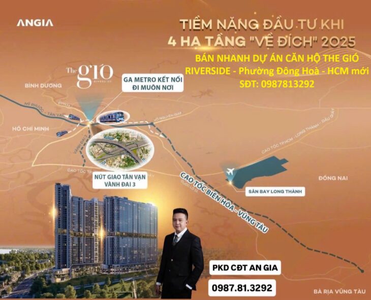 VỊ TRÍ ĐẸP – GIÁ TỐT – BÁN NHANH DỰ ÁN CĂN HỘ THE GIÓ RIVERSIDE – Phường Đông Hoà – HCM mới