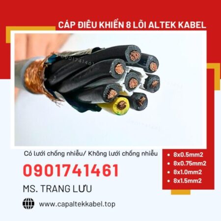 Cáp điều khiển 8×0.5/8×0.75/8×1.0/8×1.5 Altek Kabel