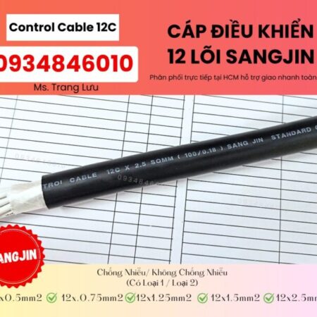 Cáp điều khiển Sangjin 12×0.5/12×0.75/12×1.25/12×1.5/12×2.5