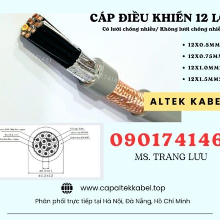 Cáp điều khiển 12×0.5/12×0.75/12×1.0/12×1.5 Altek Kabel