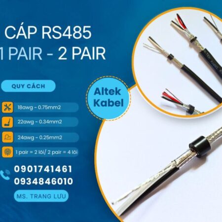 Cáp RS485 1pair 18awg/1pair 22awg/ 1pair 24awg/ 2pair 18awg/ 2pair 22awg/ 2pair 24awg