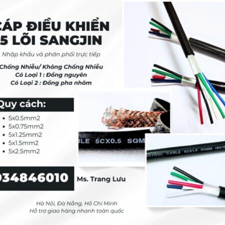 Cáp RVVP/ CXV 5×0.5/5×0.75/5×1.25/5×1.5/5×2.5 sẵn HCM Cáp RVVP/ CXV 5×0.5/5×0.75/5×1.25/5×1.5/5×2.5 sẵn HCM