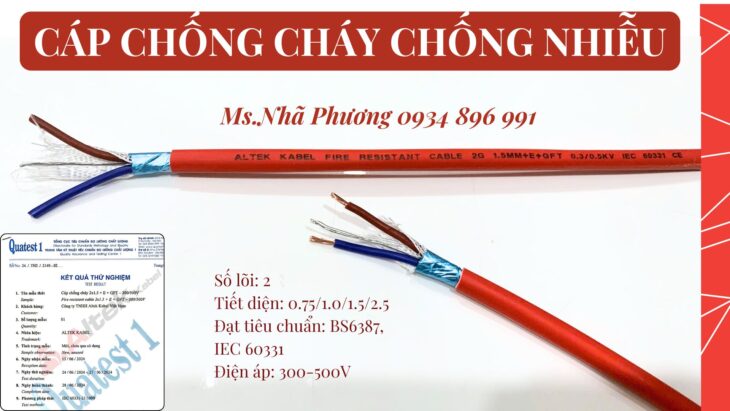 CÁP TÍN HIỆU CHỐNG CHÁY, CHỐNG NHIỄU 2*1.5 MM2 HÀ NỘI CÁP TÍN HIỆU CHỐNG CHÁY, CHỐNG NHIỄU 2*1.5 MM2 HÀ NỘI