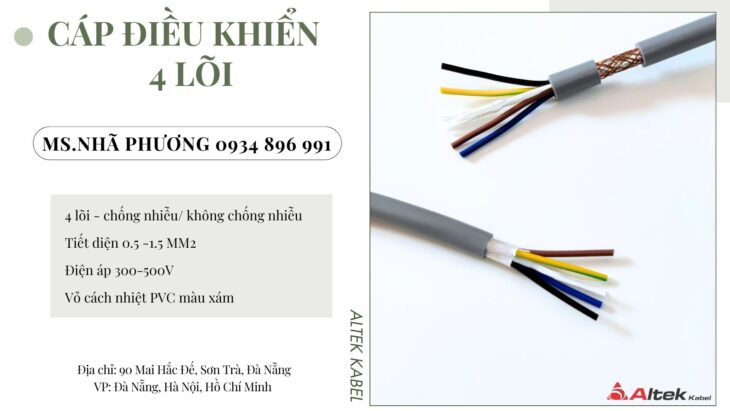 CÁP ĐIỀU KHIỂN 4 X 0.5 ALTEK KABEL SH-500 CÓ SẴN – GIAO NGAY
