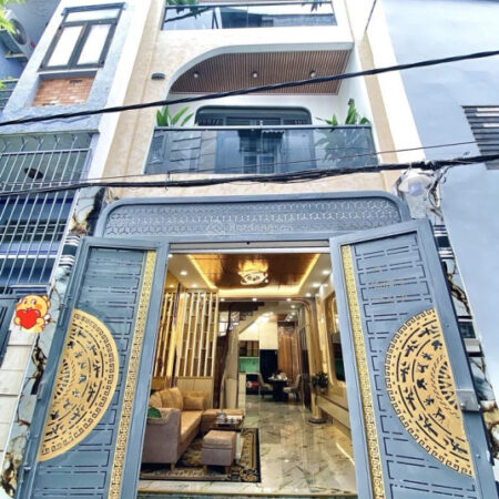 Nhà mới 3 lầu, DT 4X12.5M, đường xe hơi, full nội thất, Huỳnh Văn Nghệ, Tân Bình, HCM giá gần 8 tỷ.