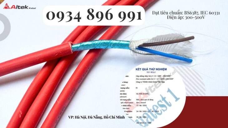 Cáp Chống Cháy Chống Nhiễu 2×0.75 Đà Nẵng, HÀ NỘI, HỒ CHÍ MINH