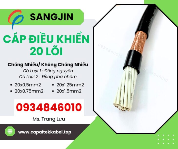 Cáp điều khiển Sangjin 20×0.5/20×0.75/20×1.25/20×1.5