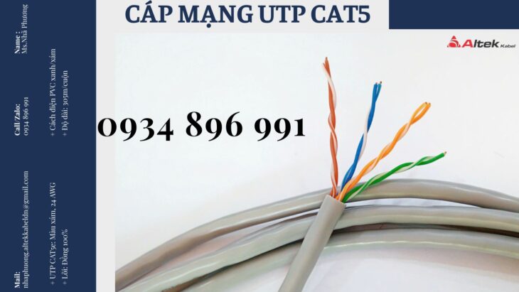 CÁP MẠNG UTP CAT5E NGHỆ AN, HÀ TĨNH, THANH HÓA.