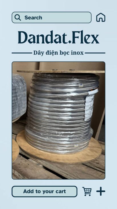 Dây Điện Bọc Lưới Inox 304/Đan Lưới Dây Điện Chống Nhiễu Sóng/Đan Lưới Inox/Vỏ Bện Inox 304