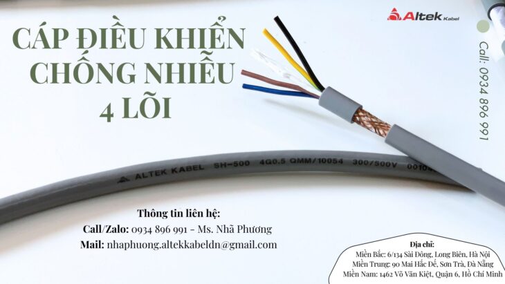 CÁP ĐIỀU KHIỂN 4 X 0.5 ALTEK KABEL SH-500 CÓ SẴN – GIAO NGAY