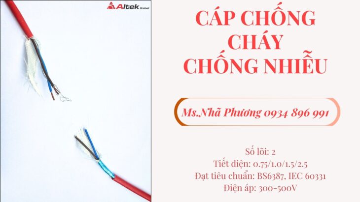 Cáp Chống Cháy Chống Nhiễu 2×1.5 mm2 Altek Kabel