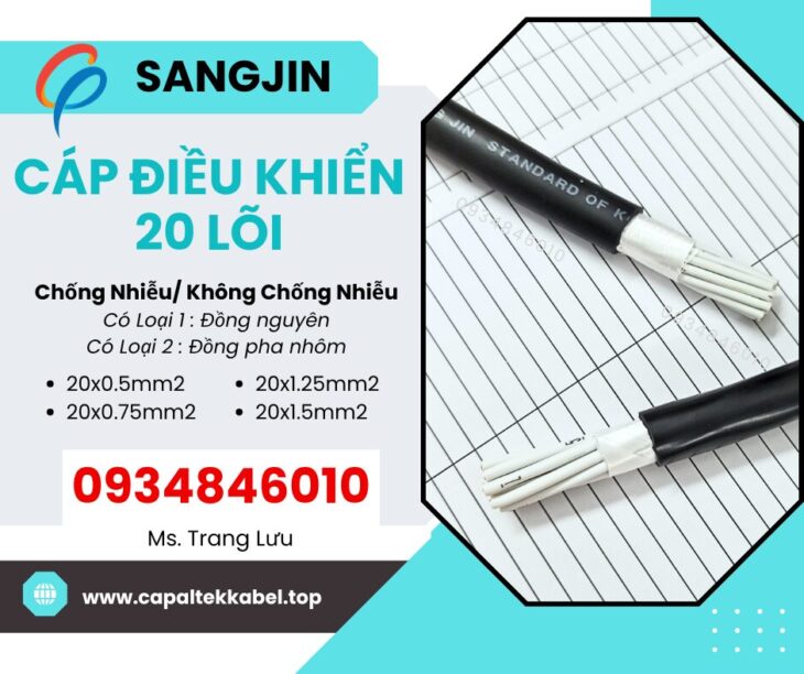 Cáp điều khiển Sangjin 20×0.5/20×0.75/20×1.25/20×1.5