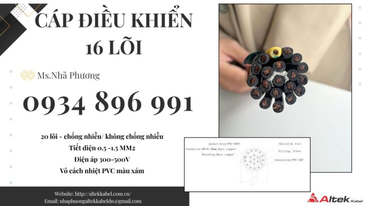 Cáp Điều Khiển 20 Lõi Altek Kabel Đà Nẵng – Hà Nội – Hồ Chí Minh