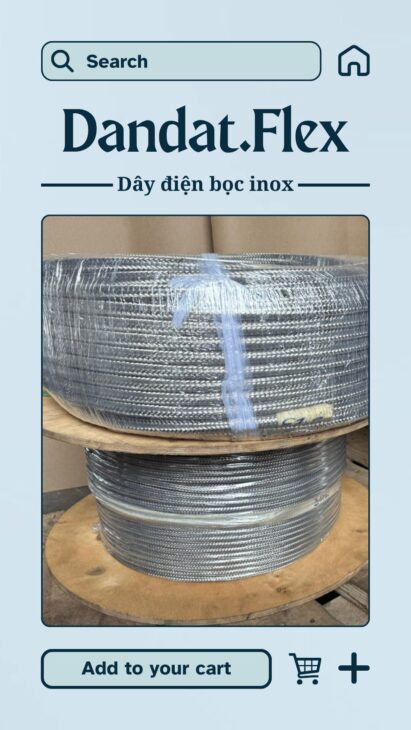 Dây Điện Bọc Lưới Inox 304/Đan Lưới Dây Điện Chống Nhiễu Sóng/Đan Lưới Inox/Vỏ Bện Inox 304