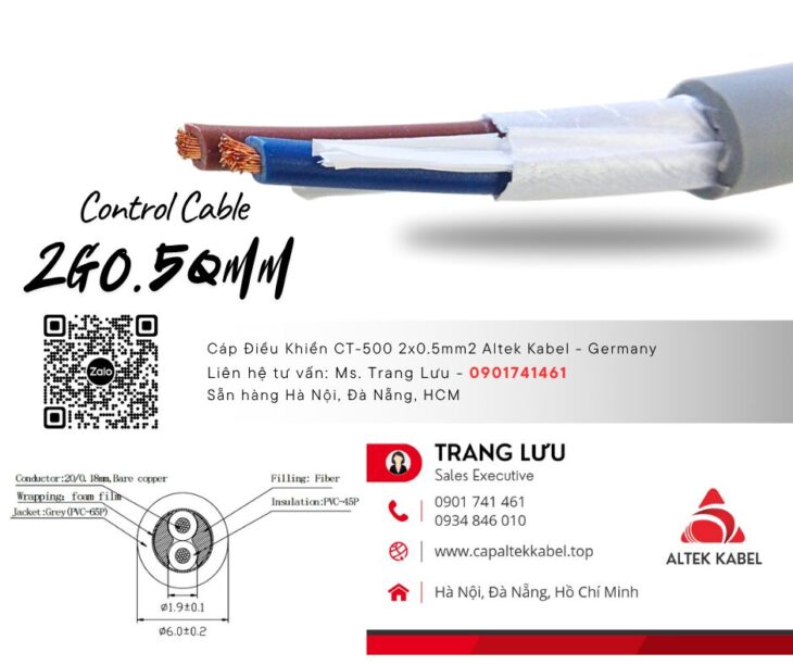 Cáp tín hiệu báo cháy 2×0.5 Đà Nẵng, Hà Nội, Hồ Chí Minh