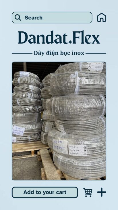 Dây Điện Bọc Lưới Inox 304/Đan Lưới Dây Điện Chống Nhiễu Sóng/Đan Lưới Inox/Vỏ Bện Inox 304