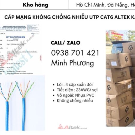 Cáp mạng không chống nhiễu UTP cat6 Altek Kabel Đà Nẵng, Quy Nhơn, Gia Lai