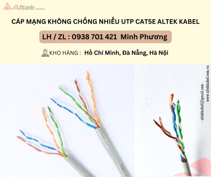 Cáp mạng không chống nhiễu UTP Cat5e Altek Kabel Đà Nẵng, Hà Nội, Quảng Trị