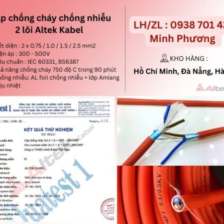 Dây cáp chống cháy chống nhiễu 2 lõi Altek Kabel Đà Nẵng, Bình Dương, Hải Phòng