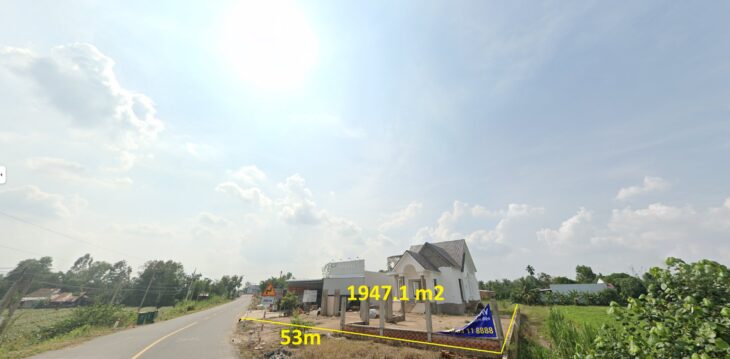 Phát mại Nhà tỉnh Lộ 908 ấp Tân Mỹ, xã Tân Thành, huyện Bình Tân, Vĩnh Long, 1947m2, Mt 53m, mTG
