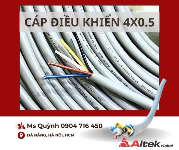 Cáp điều khiển tín hiệu âm thanh 4×0.5,4×0.75 Altek Kabel Hà Nội, Đà Nẵng, Sài Gòn, Thanh Hóa