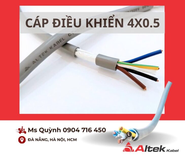 Cáp điều khiển tín hiệu âm thanh 4×0.5,4×0.75 Altek Kabel Hà Nội, Đà Nẵng, Sài Gòn, Thanh Hóa