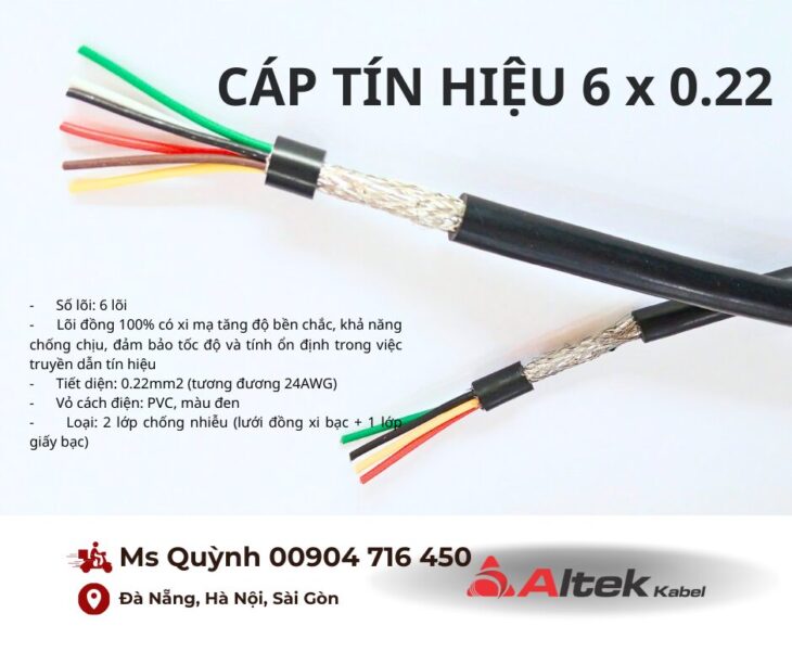 Cáp tín hiệu rs485 6×0.22 Altek Kabel Đà Nẵng, Hà Nội, Sài Gòn, Nghệ
