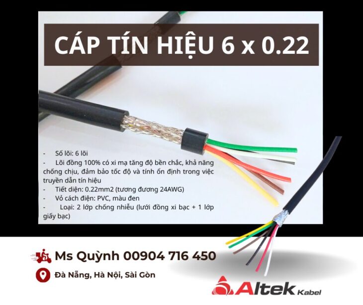 Cáp tín hiệu rs485 6×0.22 Altek Kabel Đà Nẵng, Hà Nội, Sài Gòn, Nghệ