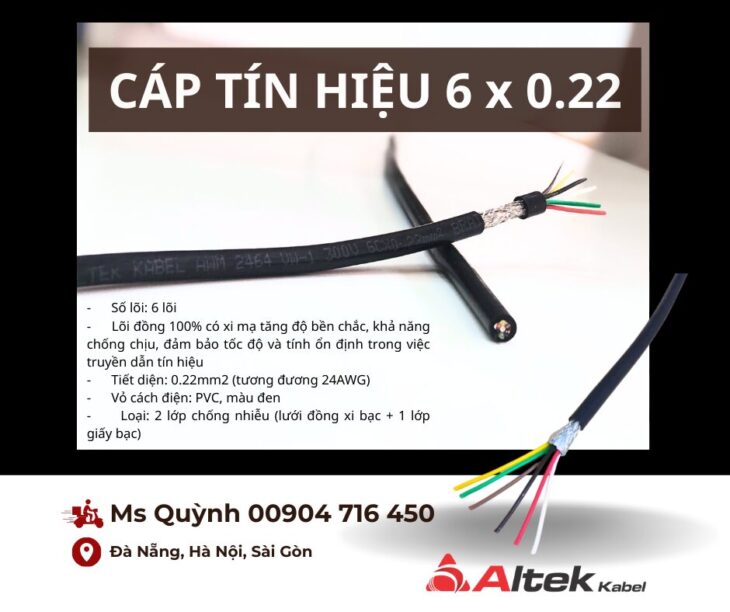 Cáp tín hiệu rs485 6×0.22 Altek Kabel Đà Nẵng, Hà Nội, Sài Gòn, Nghệ