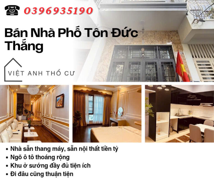 Bán nhà Phố Tôn Đức Thắng, Ngõ Ô Tô, 7 Tầng, Nội Thất Tiền Tỷ, Giá: 13.65 Tỷ, Lh: 0396935190.