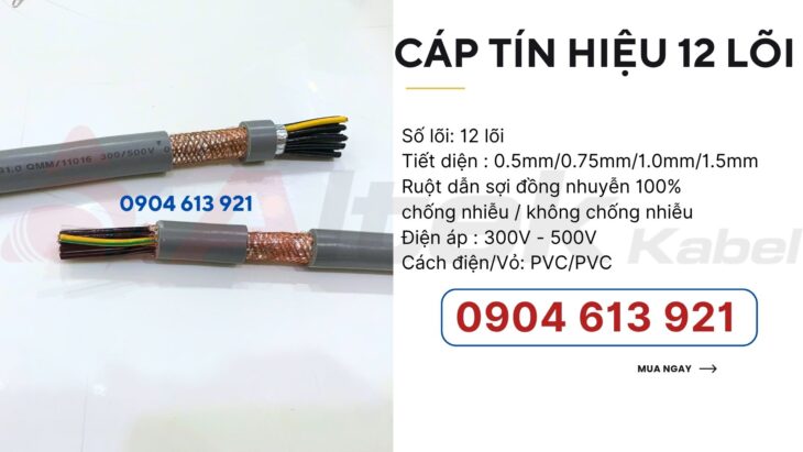 Cáp điều khiển 12 lõi chống nhiễu RVVP 12×1.0mm Altek Kabel