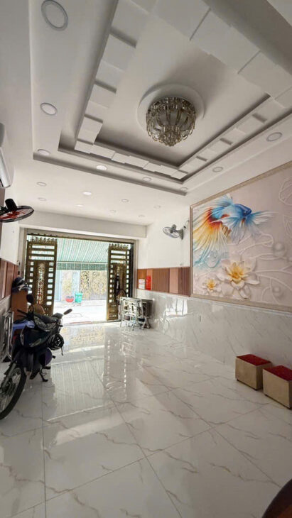 Bán nhà hẻm xe hơi Thạnh Xuân 22, Q.12: 61m2, 4 tầng, 5PN, sổ hồng riêng, chỉ 6.3 tỷ – An cư lạc