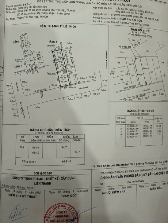 BÁN CẶP ĐẤT ĐẸP TRẦN THỊ HÈ, HIỆP THÀNH, Q12 – FULL THỔ – GIÁ CHỈ 4.2 TỶ/LÔ