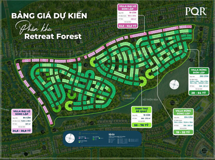 Biệt thự rừng Retreat Forest 220m2, giá 19 tỷ Full VAT và KPBT, Biệt thự Eco Retreat đẳng cấp và