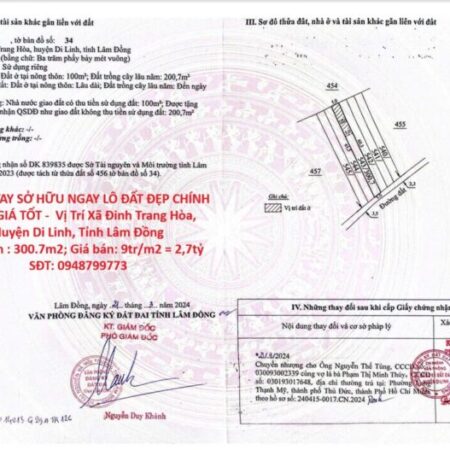 NHANH TAY SỞ HỮU NGAY LÔ ĐẤT ĐẸP CHÍNH CHỦ – GIÁ TỐT – Vị Trí Huyện Di Linh, Tỉnh Lâm Đồng