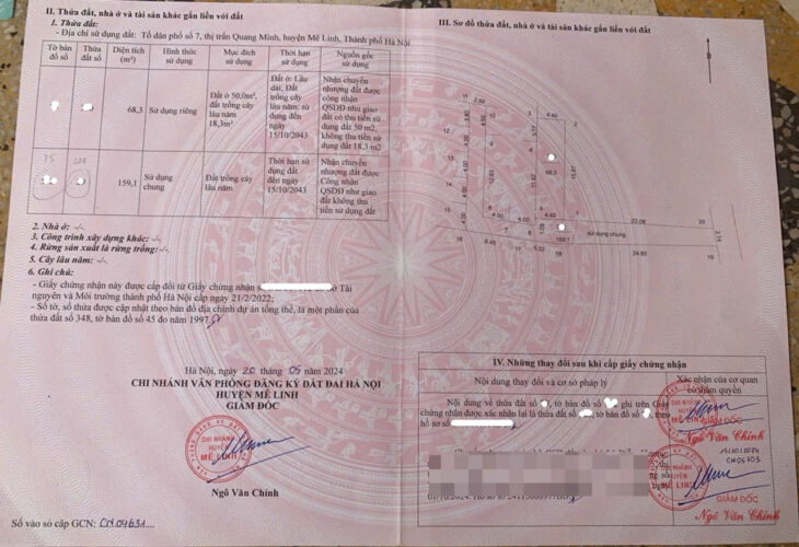 Bán 68m đất thôn Gia Trung (Tổ 7), Quang Minh. Nằm sát đường Võ Văn Kiệt, KCN Quang Minh