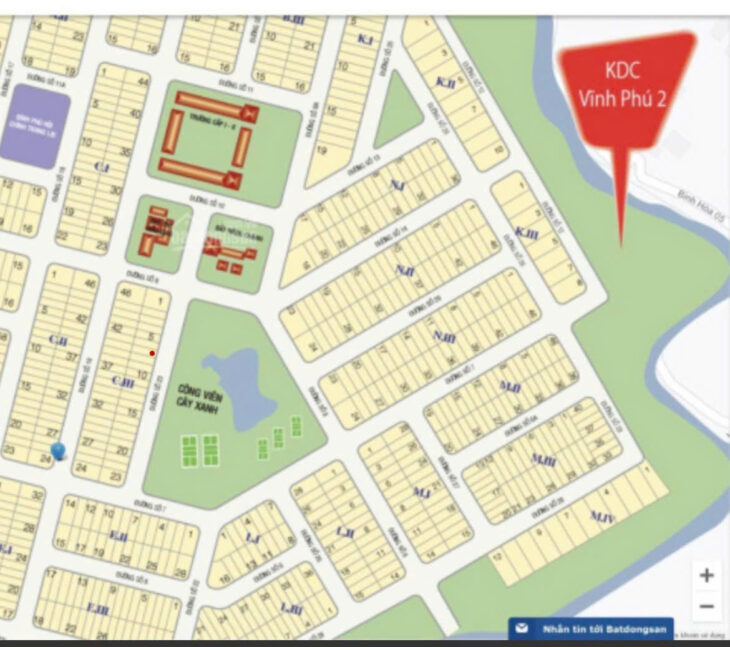 Bán Nhanh Lô Đất KDC Vĩnh Phú 2, Phường Vĩnh Phú, TX Thuận An, Bình Dương