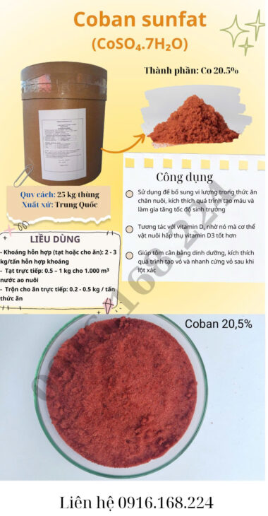 🧪 COBAN SUNFAT – NGUYÊN LIỆU KHOÁNG VI LƯỢNG CHO THỨC ĂN CHĂN NUÔI