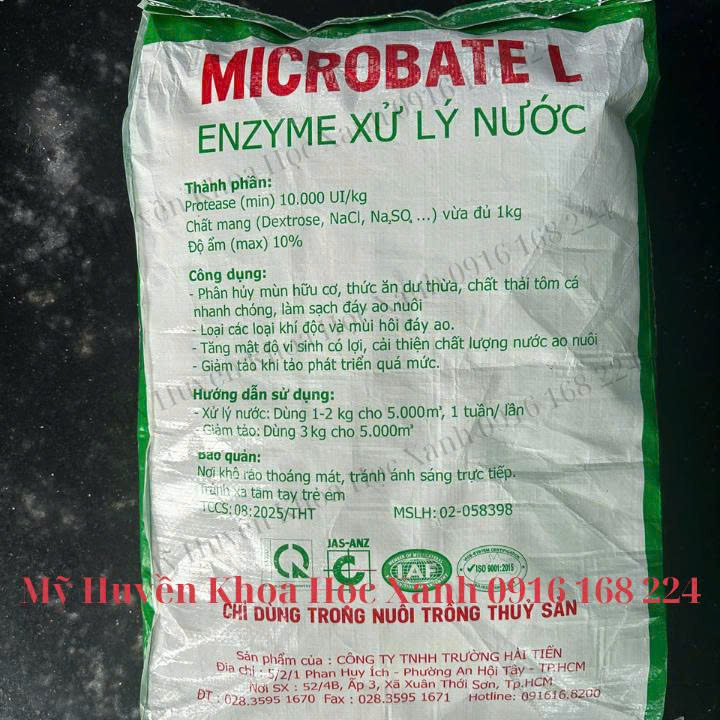 MICROBATE L – ENZYME XỬ LÝ NƯỚC AO NUÔI HIỆU QUẢ