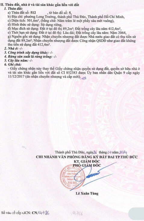 CHỦ CẦN XỬ LÝ CÔNG VIỆC GẤP – BÁN NHANH ĐẤT MẶT TIỀN VÕ VĂN HÁT, P. LONG TRƯỜNG, TP. THỦ ĐỨC