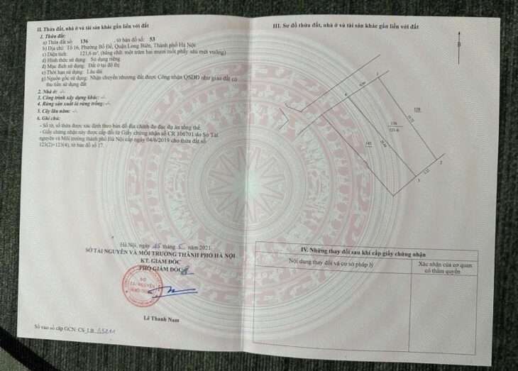 BÁN ĐẤT 122M² – MẶT TIỀN 6,9M – NGÕ 267 BỒ ĐỀ (NGÕ 152 HỒNG TIẾN), LONG BIÊN