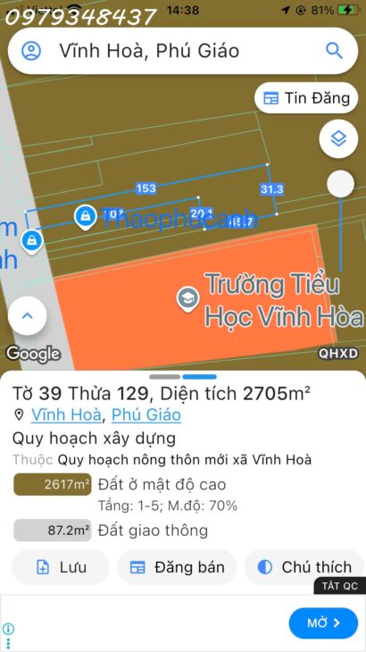 Bán Đất + Nhà Cấp 4 Đẹp Tại Xã Vĩnh Hòa – Khu Vực Phú Giáo (Cũ), Tp.Hcm