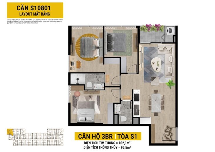 CHỈ TỪ 1,7TỶ SỞ HỮU NGAY CĂN HỘ SPANA TOWER 3pn + 25m2 SÂN VƯỜN TẠI KĐT HÒA XUÂN – TT MỚI TP.ĐÀ NẴNG
