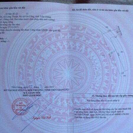 ĐẤT ĐẸP – ĐẦU TƯ SINH LỜI – Chính Chủ Bán Đất xã Long Thuận, Gò Công, Tiền Giang