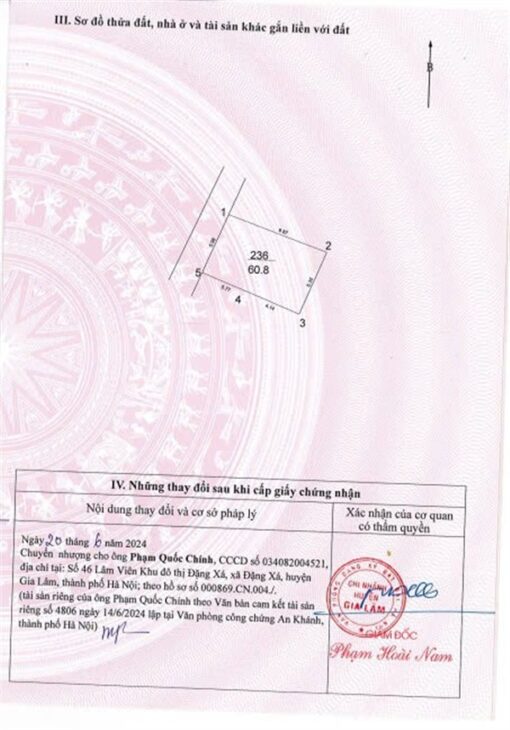 ĐẤT ĐẸP- GIÁ TỐT – BÁN GẤP LÔ ĐẤT ĐẸP – Cửu Việt, TT Trâu Quỳ, Gia Lâm, HN