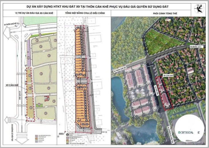 Bán đất đấu giá X9 Cán Khê- Nguyên Khê Đông Anh : mặt đường quy hoạch 40m